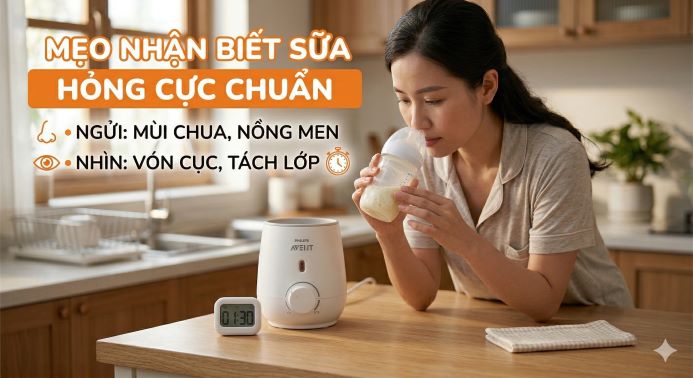 Mẹo nhỏ giúp mẹ nhận biết sữa hỏng cực chuẩn