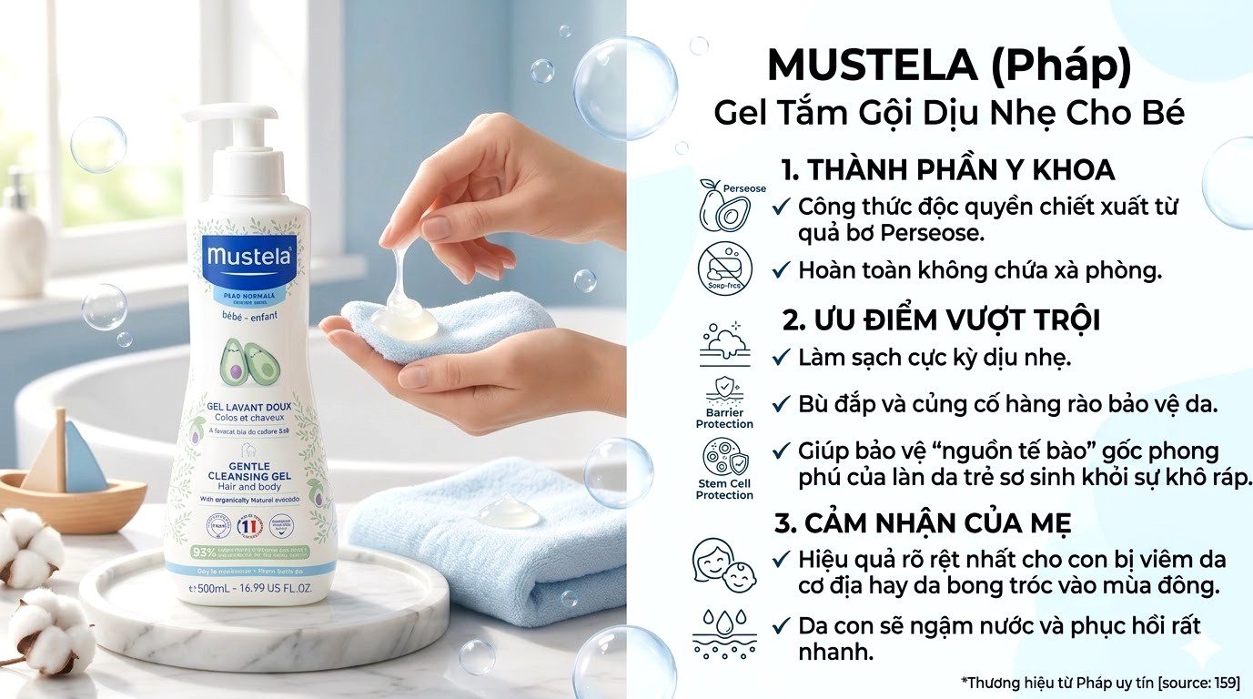 Sữa tắm Mustela (Pháp)