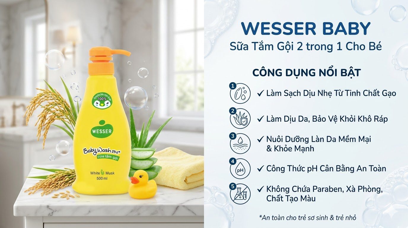 Sữa tắm gội Wesser (Hàn Quốc)