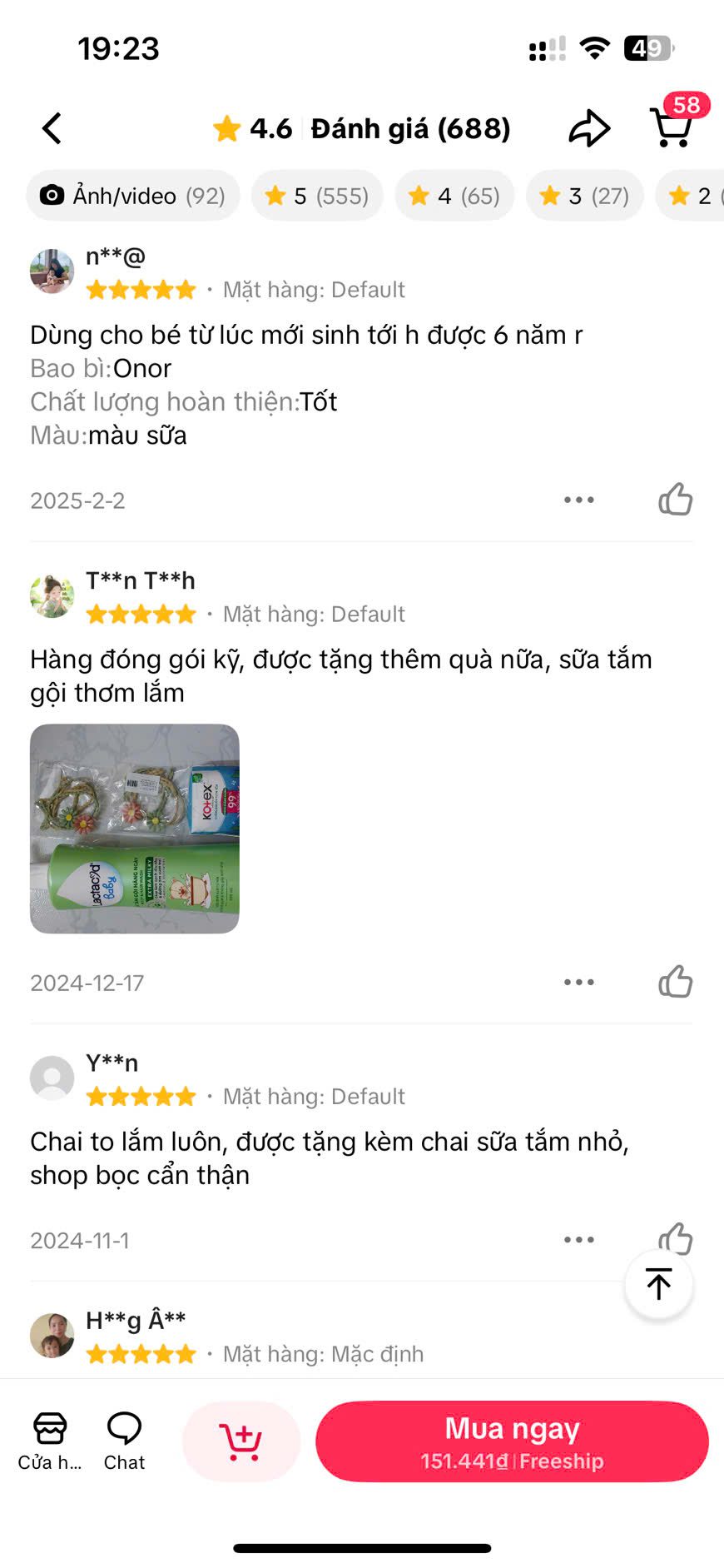 Tổng hợp đánh giá các bình luận của người mua về sữa tắm lactacyd trị rôm sảy cho bé 2