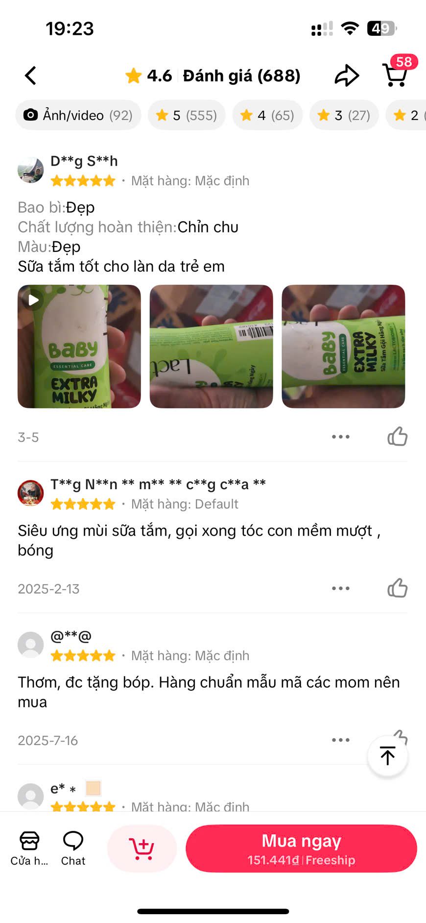 Tổng hợp đánh giá các bình luận của người mua về sữa tắm lactacyd trị rôm sảy cho bé 4