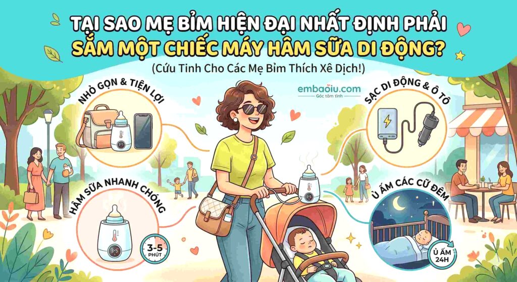 Tại sao mẹ bỉm hiện đại nhất định phải sắm một chiếc máy hâm sữa di động